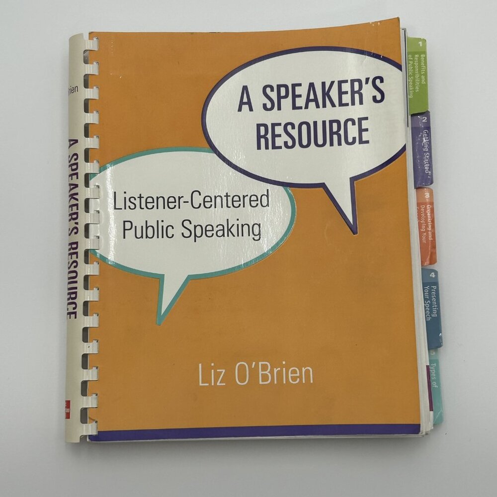 A Speaker's Resource: Listener-Centered - Paperback, by O'Brien Liz - USED